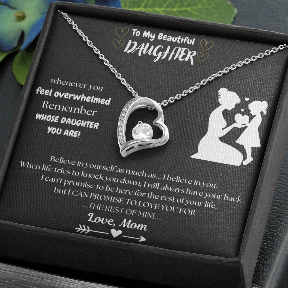 To My Beautiful Daughter Necklace, Love Mom