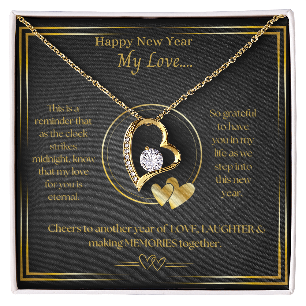 New Years Forever Love Necklace- BLACK