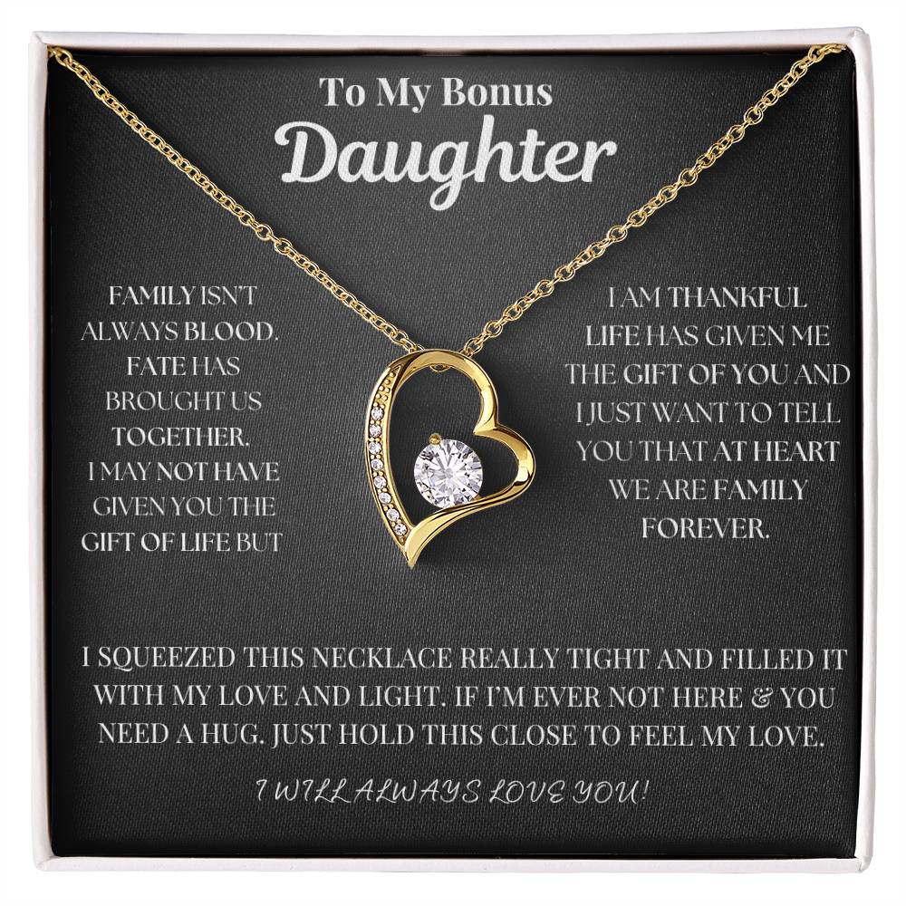 To My Bonus Daughter Necklace