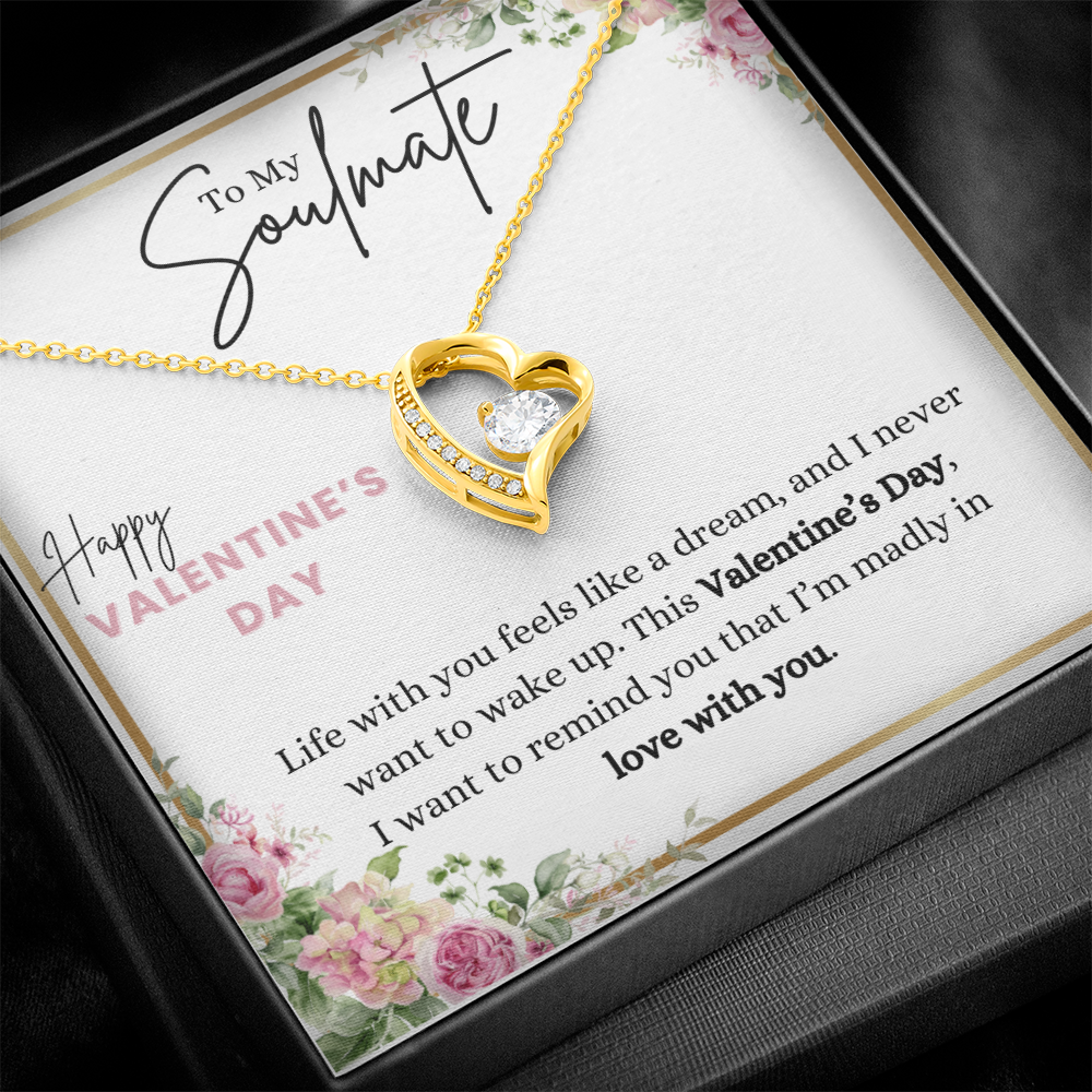 Happy Valentine's Day Forever Love Necklace