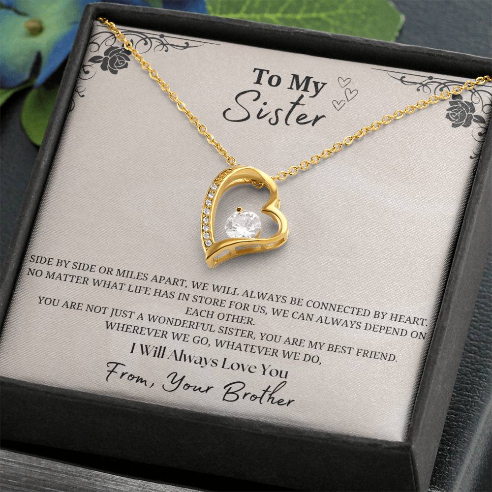 To My Sister Forever Love Necklace- From Brother