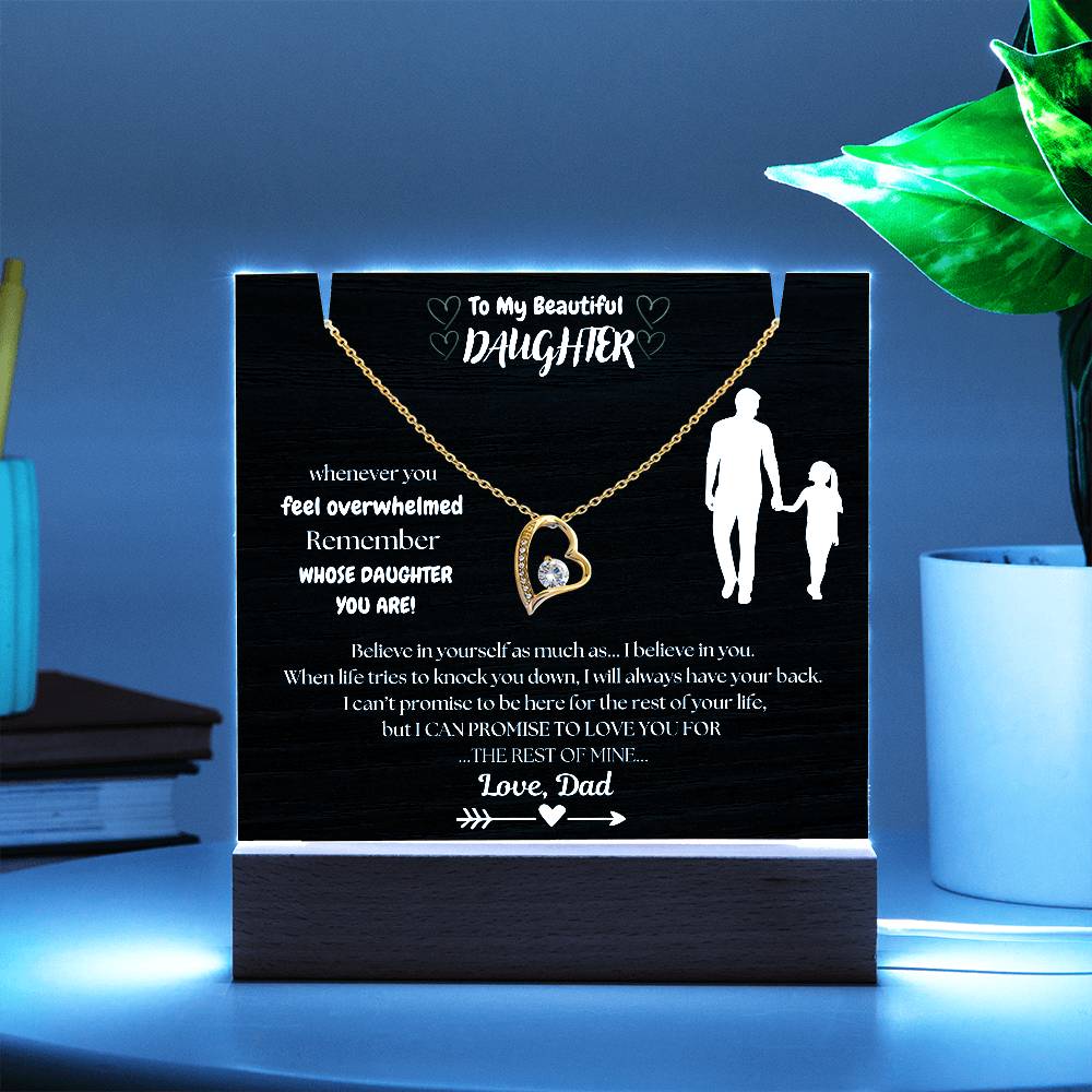 "Empower Her" Beautiful Gift to Daughter, From Dad- Black Frame BEST SELLER