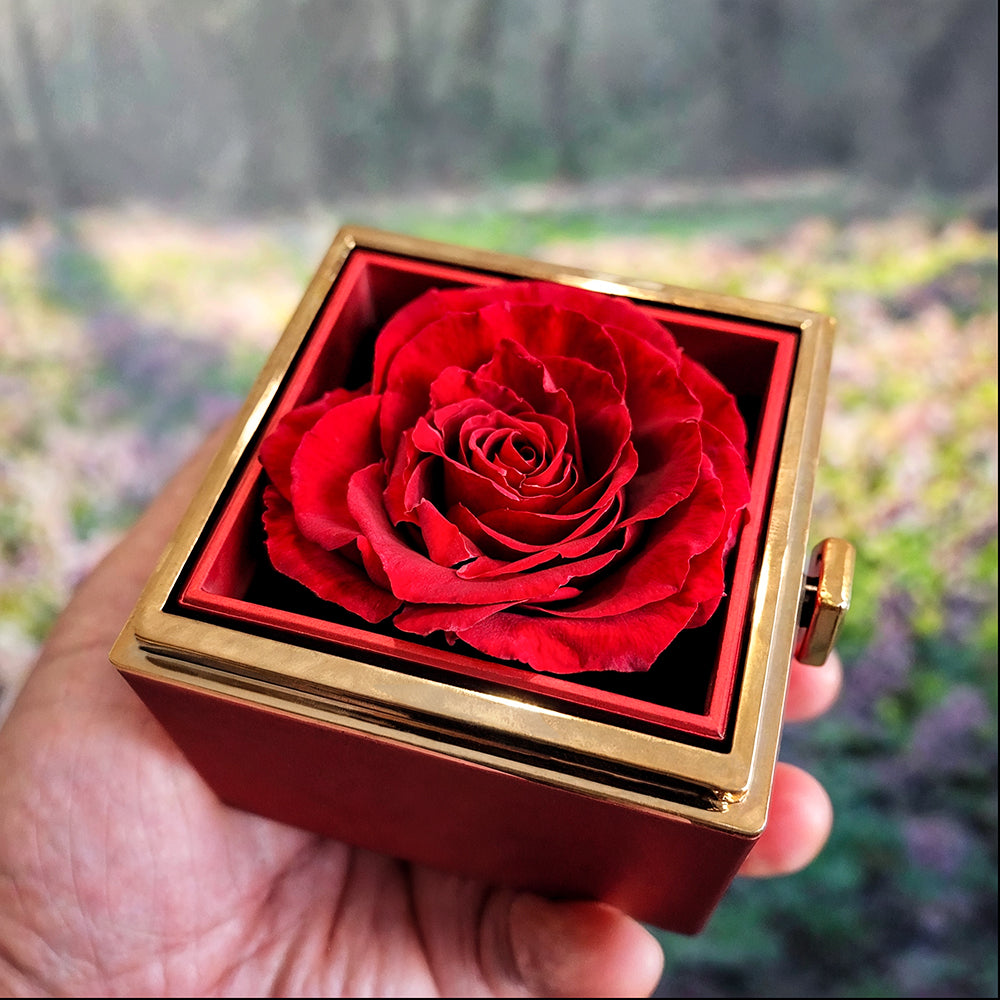 To My Amazing Mom, Elegant Mother's Day Rotating Rose Box