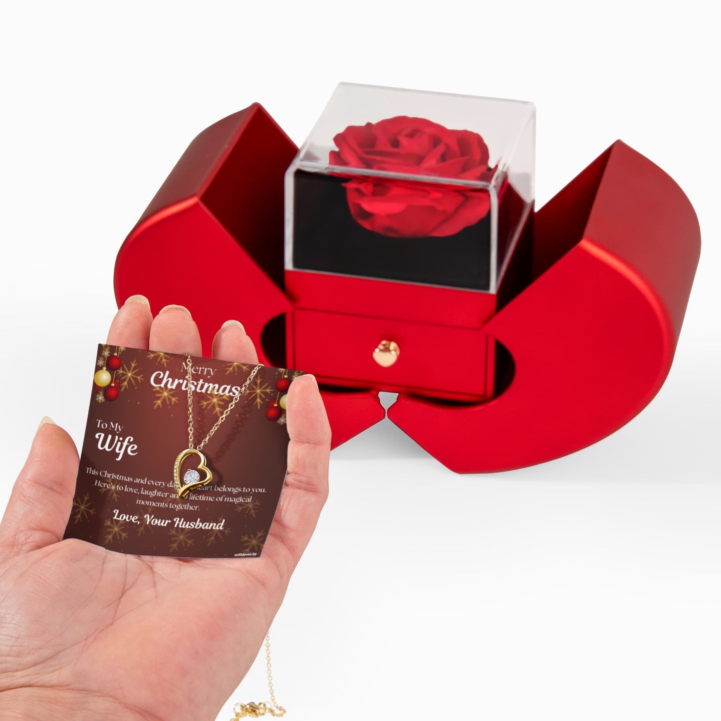 To My Forever Love w. Preserved Rose Gift Box Included (FREE)